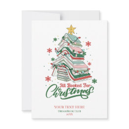Small All Booked For Christmas Holiday Invitations Front View