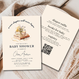 Small All In One Boho New Chapter Begins Baby Shower Invitation Front View