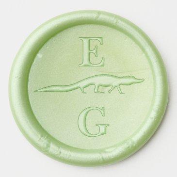 alligator wedding detail wax seal sticker