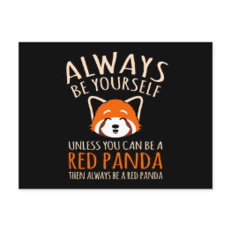 Small Always Be A Red Panda Cute Pet Animal Pandas Lover Announcement Postinvitations Front View