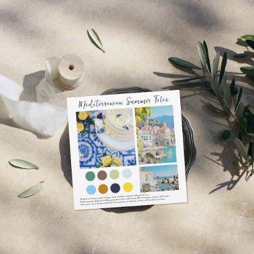 amalfi coast | mediterranean tiles color palette invitation