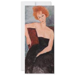Small Amedeo Modigliani - Redheaded Girl Evening Dress Invitation Front View