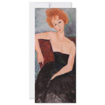 amedeo modigliani - redheaded girl evening dress invitation