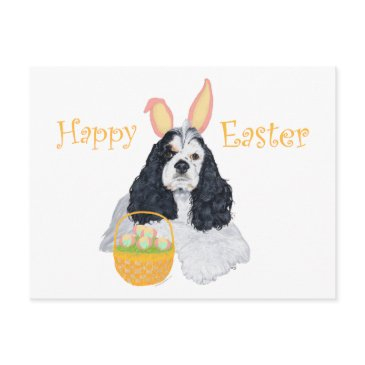 american cocker spaniel easter holiday postinvitations