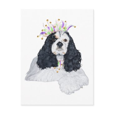 american cocker spaniel party animal invitation postinvitations