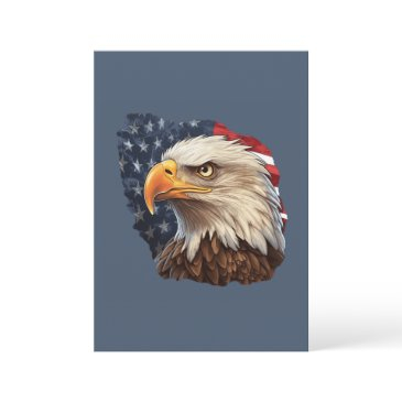 american flag bald eagle invitation