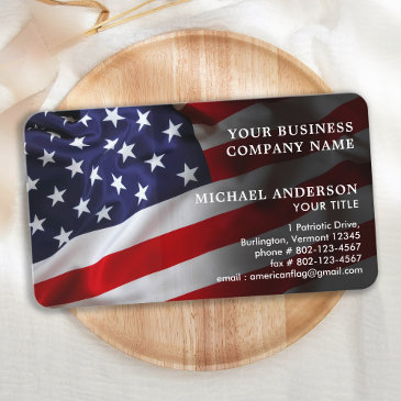 american flag corporate professional patriotic business invitations
