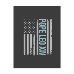 Small American Pope Leo Catholic Church Christian Faith Holiday Postinvitations Front View