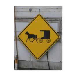 Small Amish Crossing Sign Postinvitations Front View