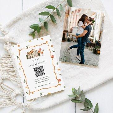 amore & aranci | wedding website qr code scan enclosure invitations