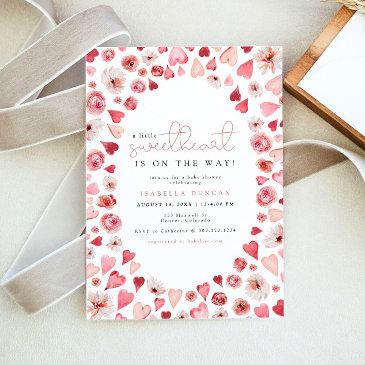 amore little sweetheart valentines day baby shower invitation