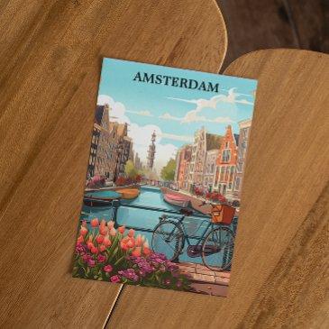 amsterdam holland canal view postinvitations