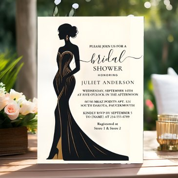 an costume men tuxedo bold black tie bridal shower invitation