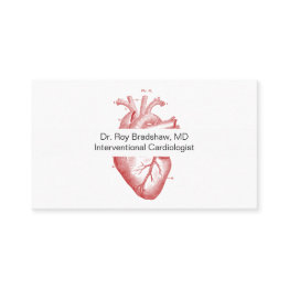Small Anatomical Heart Illustration Invitationsiologist Business Invitations Front View