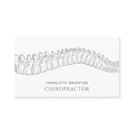Small Anatomical Spine Chiropractor Appointment And Business Invitations Front View