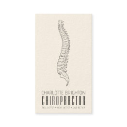 Small Anatomical Spine Chiropractor Appointment And Business Invitations Front View