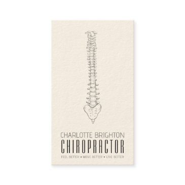 anatomical spine chiropractor appointment and business invitations