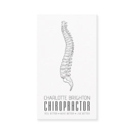 Small Anatomical Spine Chiropractor Appointment And Business Invitations Front View
