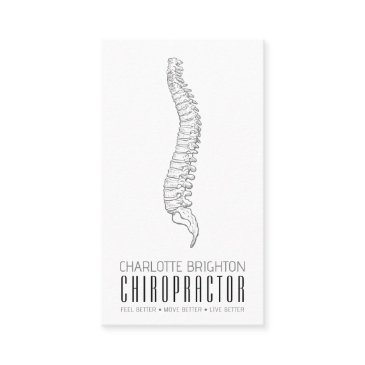 anatomical spine chiropractor appointment and business invitations