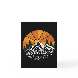 Small And So The Adventure Begins Adventure Camping Hiki Invitations Front View