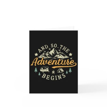 and so the adventure begins camping hiking nature invitations
