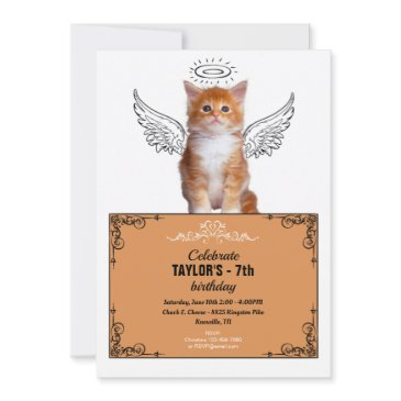angel cat angelic invitation