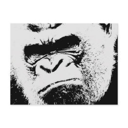 Small Angry Gorilla Postinvitations Front View