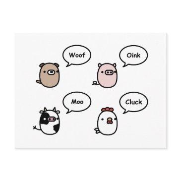animal noises postinvitations