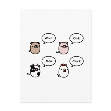 animal noises postinvitations