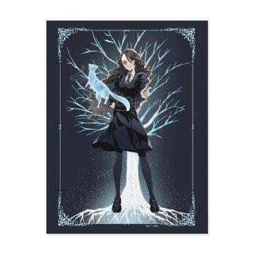 anime hermione granger's otter patronus postinvitations