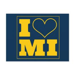 Small Ann Arbor (mi) Tailgate Invitation Postinvitations Front View