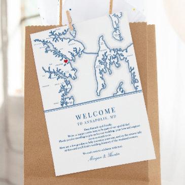 annapolis maryland wedding welcome itinerary thank you invitations