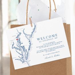 Small Annapolis Maryland Wedding Welcome Itinerary Thank You Invitations Front View