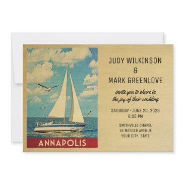 annapolis wedding invitation sailboat