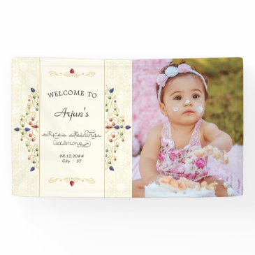 annaprashan first rice ceremony photo welcome banner