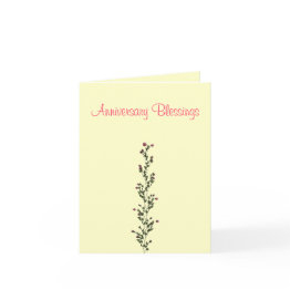 Small "anniversary Blessings" Invitations Front View