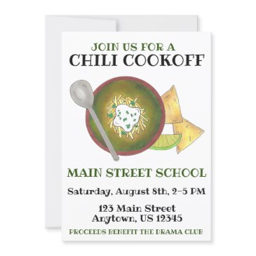 annual chili cookoff cook off charity event invitation