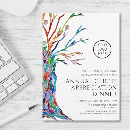 Small Annual Client Appreciation Dinner Invitation Front View