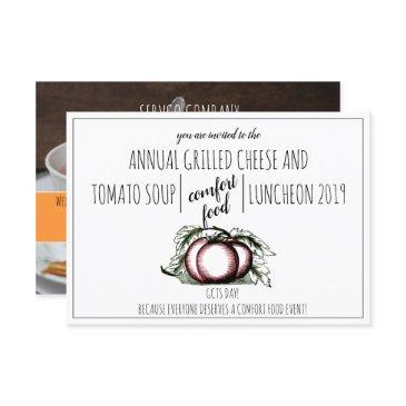 annual corporate comfor food luncheon invitations
