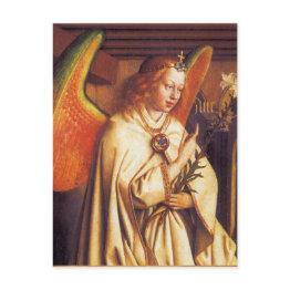 Small Annunciation Angel,archangel Gabriel ,parchment Postinvitations Front View