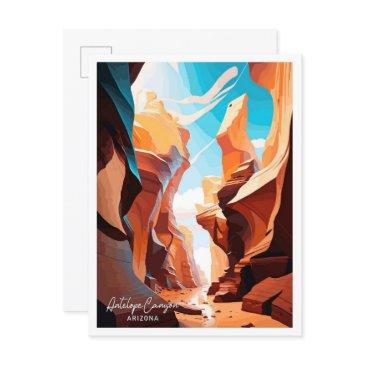 antelope canyon arizona travel illustration postinvitations