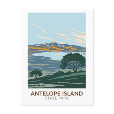 antelope island state park utah vintage postinvitations