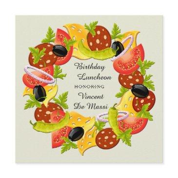 antipasto wreath luncheon invitation
