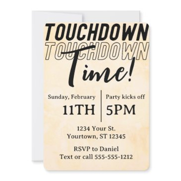 antique vintage big game bowl game football party invitation