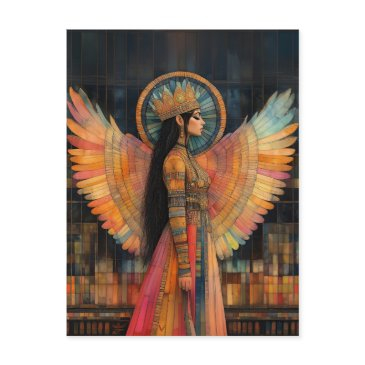anunnaki star goddess inanna abstract mosaic art postinvitations