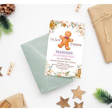 any age - vintage gingerbread birthday invitation
