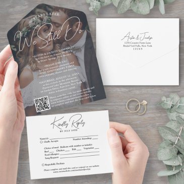 any anniversary party photo & qr code we still do all in one invitation