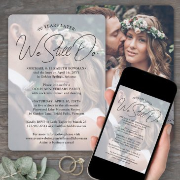 any anniversary party we still do photo overlay invitation