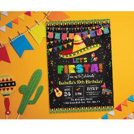 Small Any Event - Fiesta Mexican Invitation Front View