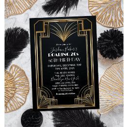 Small Any Event - Roaring 20s 1920s Art Deco Party Invitation Front View